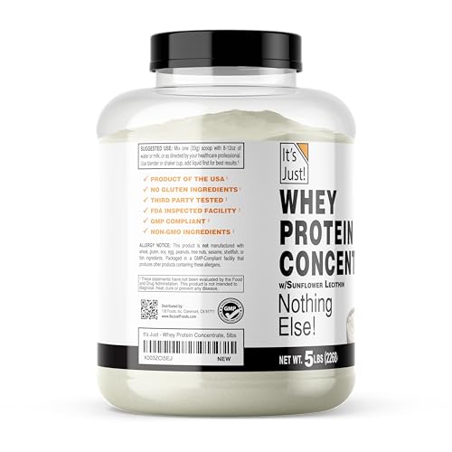 It's Just! whey protein scoop ready for quick shakes and easy portion control.