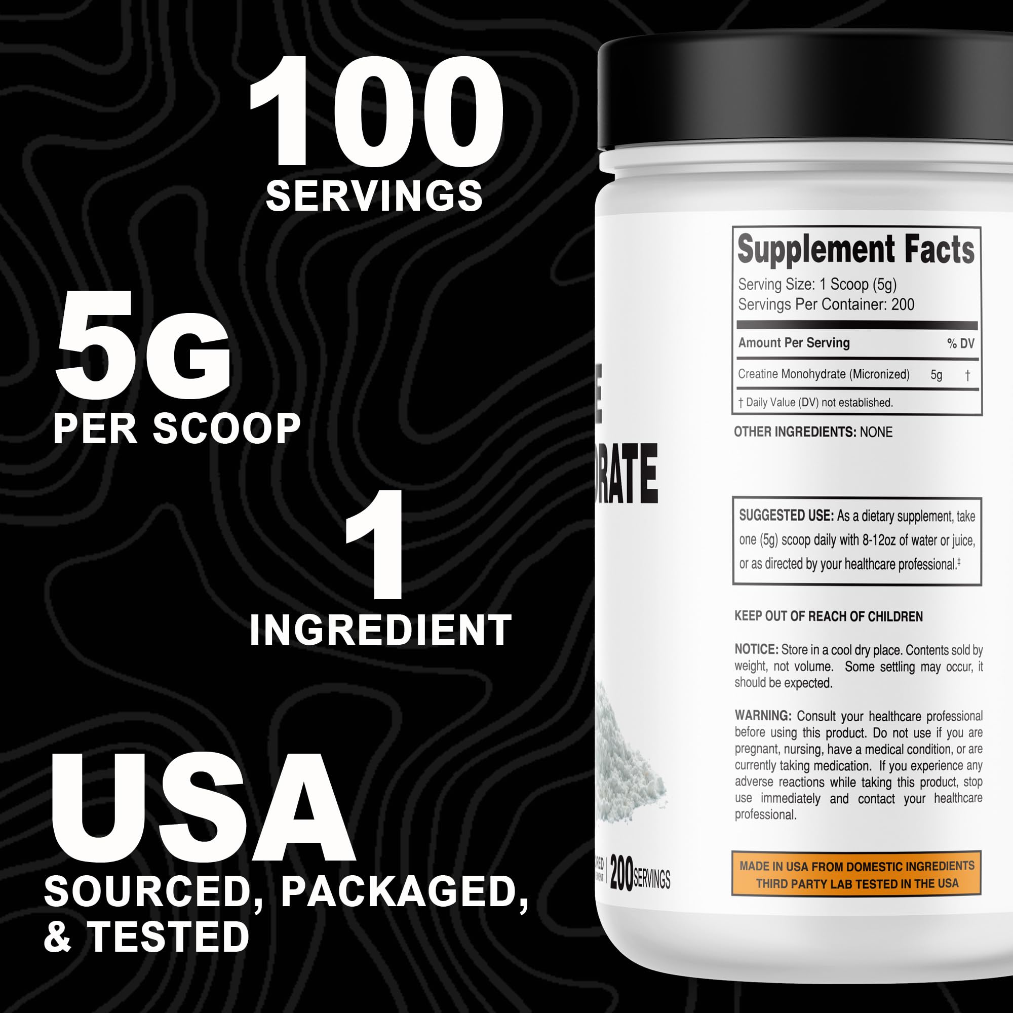 It's Just! creatine monohydrate powder in shake cup - compatible with shakes.