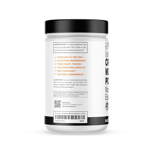 It's Just! creatine monohydrate powder scoop - precise 5g serving tool.