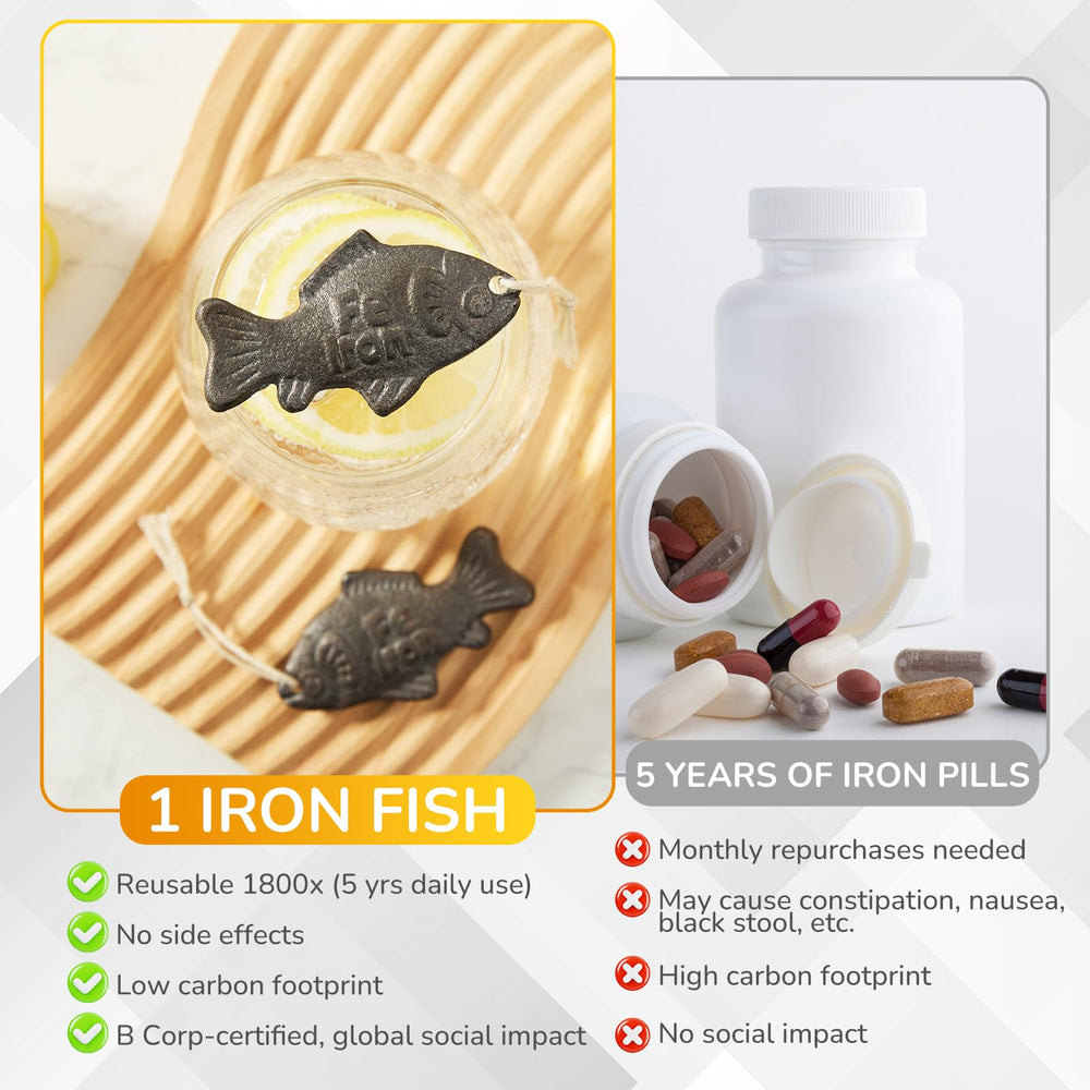 IUFQOZG Iron Fish in broth delivers natural iron during meals.