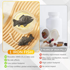 IUFQOZG Iron Fish in broth delivers natural iron during meals.