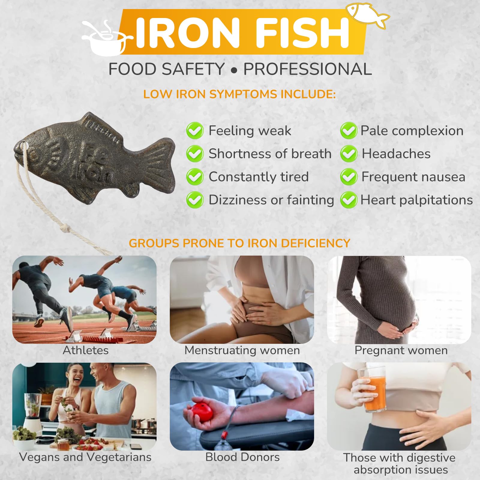 IUFQOZG Iron Fish in kitchen scene suggests easy daily use.