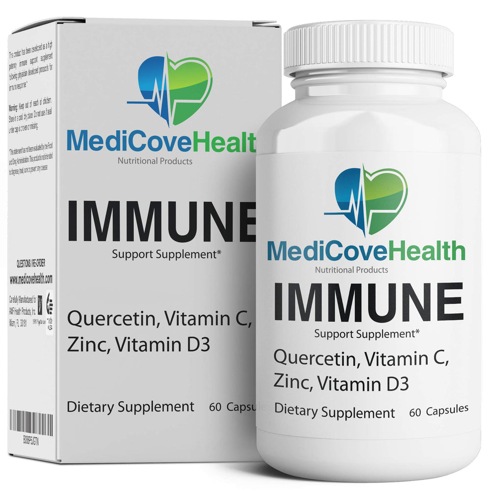 Ivory Caps Immune Support quercetin bottle showing 250 mg for daily antioxidant support