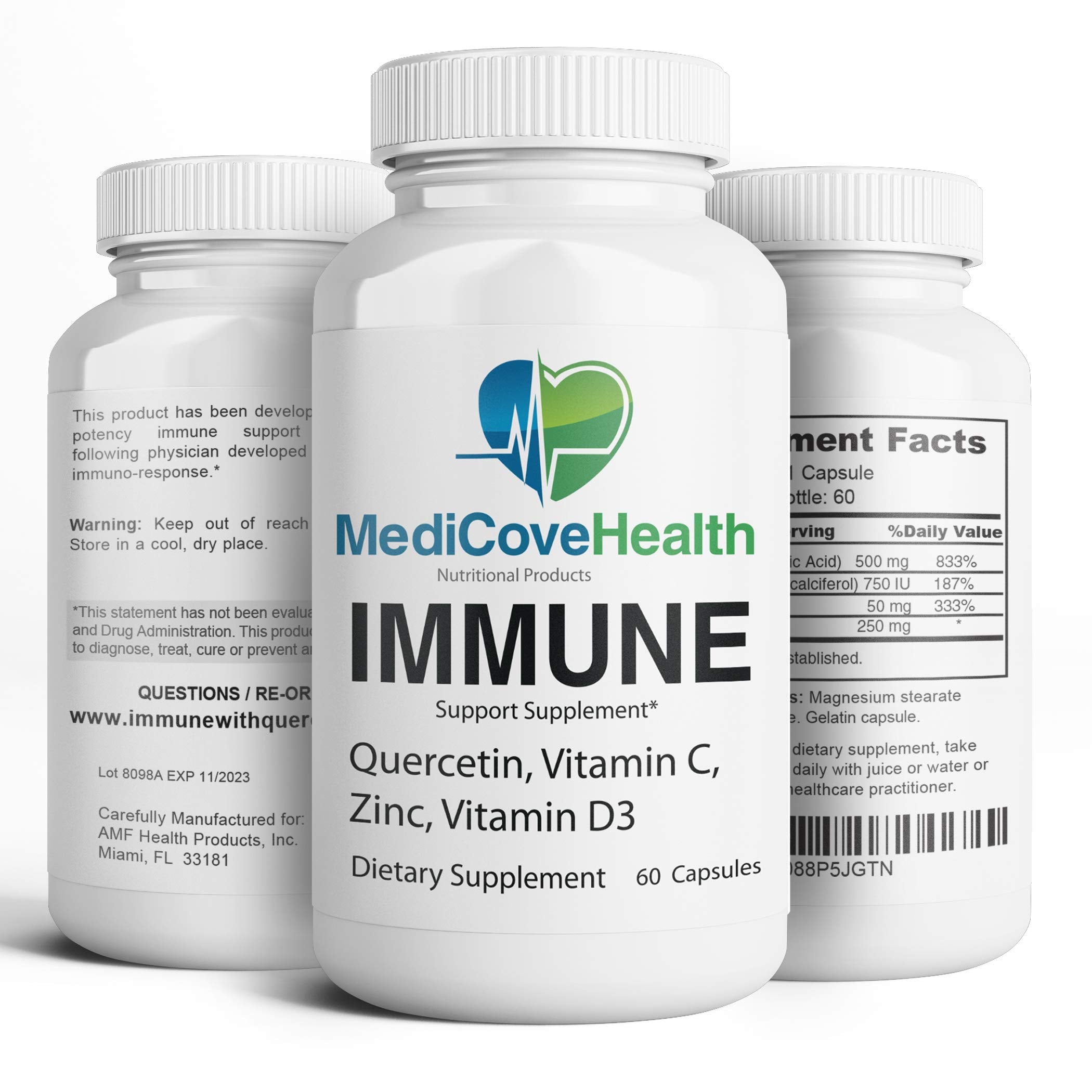 Ivory Caps Immune Support Vitamin C bottle highlighted with 500 mg for daily immune base