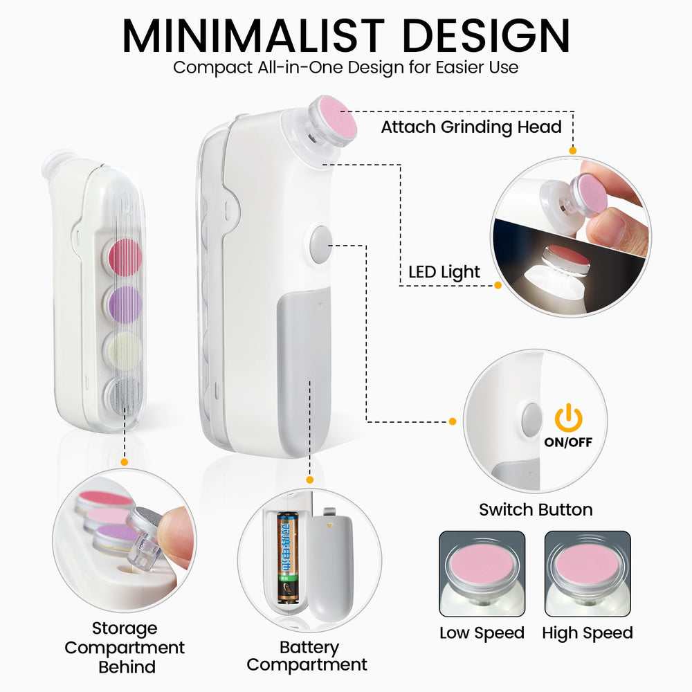 IvyWind low-noise motor allows quiet nail care.