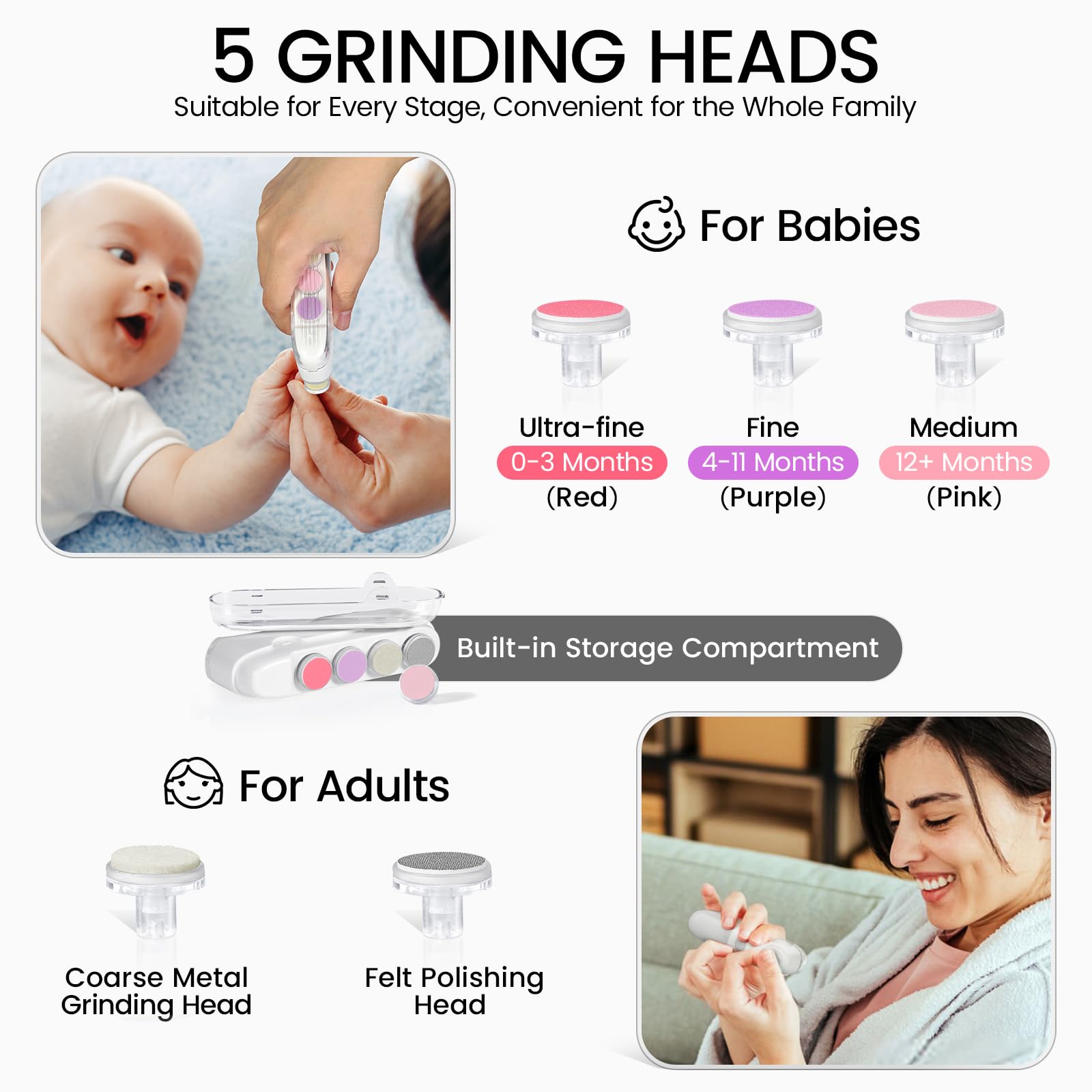 IvyWind universal heads enable safe trimming for all ages.