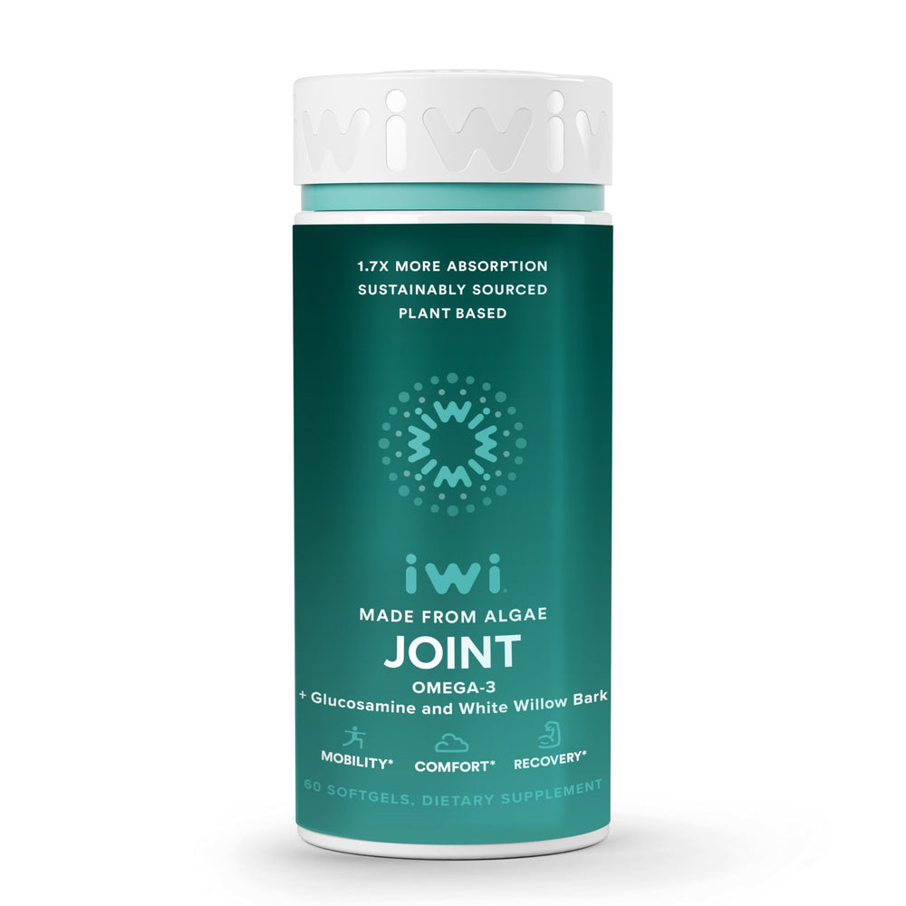 Iwi Life Joint Omega-3 bottle front for daily mobility support.