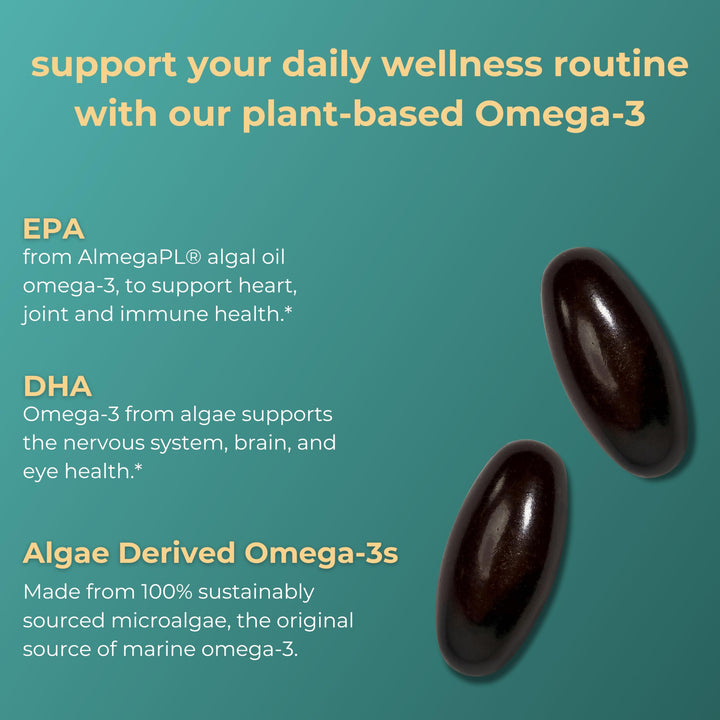 Iwi Omega-3 Mini Softgels pour for easy, daily omega-3 on-the-go