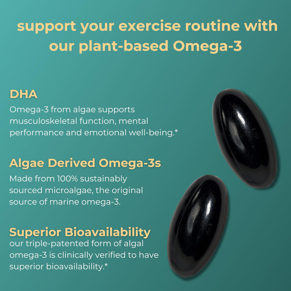 Iwi Omega-3 Sport bottle in a gym setting to imply workout support.