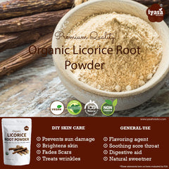 Iyasa Holistics licorice root powder dispensing scene for precise measurement