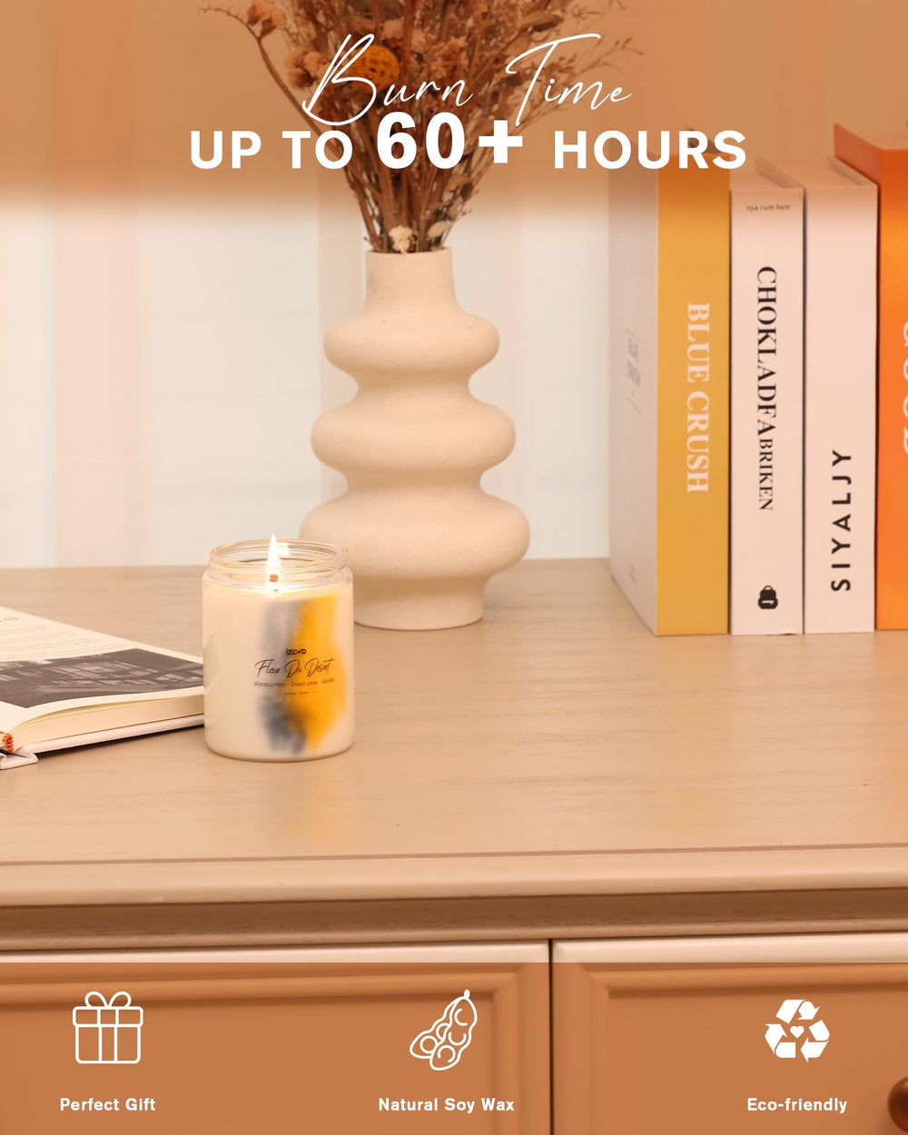 IZIDDO candle wax swirl highlights craft and texture for home decor