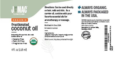 J MAC BOTANICALS Organic origin seal reinforces trust and product integrity.