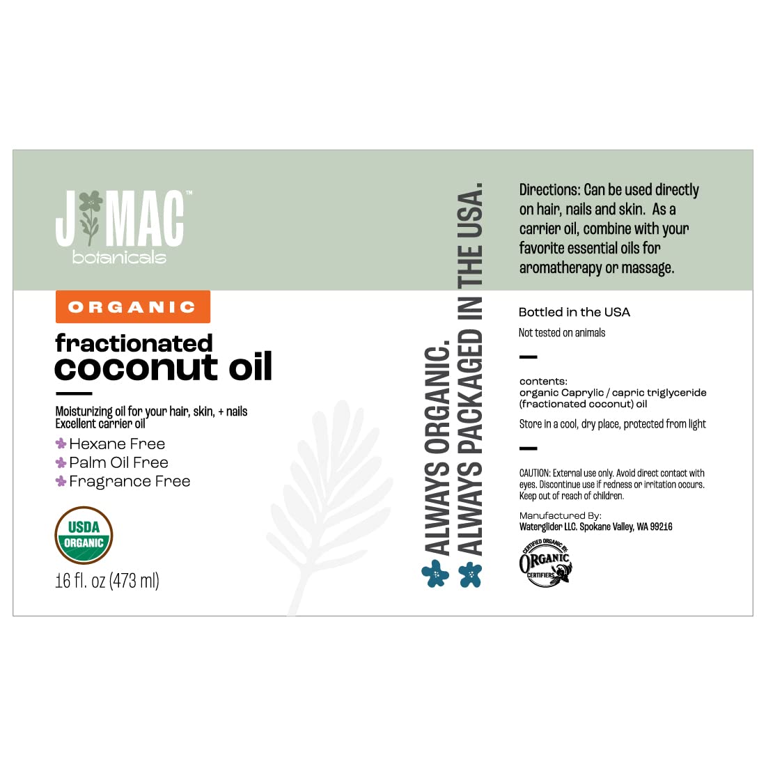 J Mac Botanicals USA certified facility seal indicating domestic production