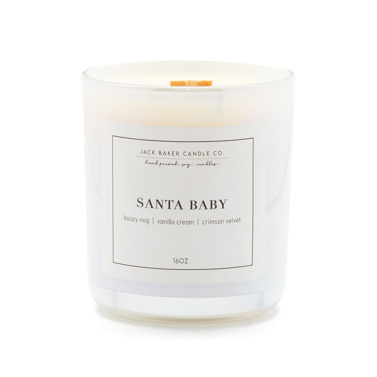 Jack Baker Candle Co Moonstone bottle shows artisanal candle quality and clean soy burn for cozy evenings.