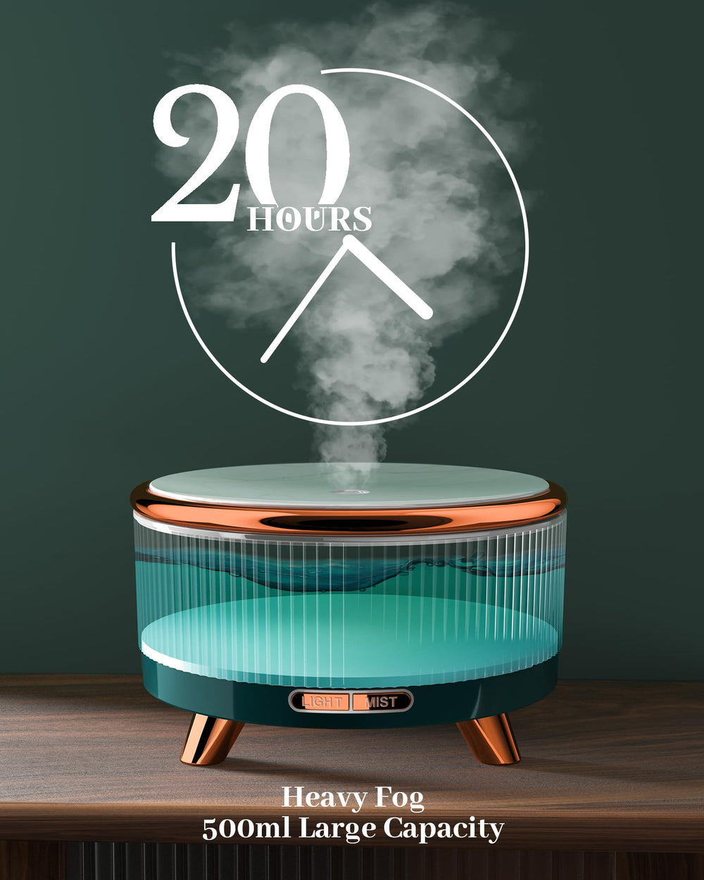 Jack & Rose diffuser silent ultrasonic operation for peaceful nights.