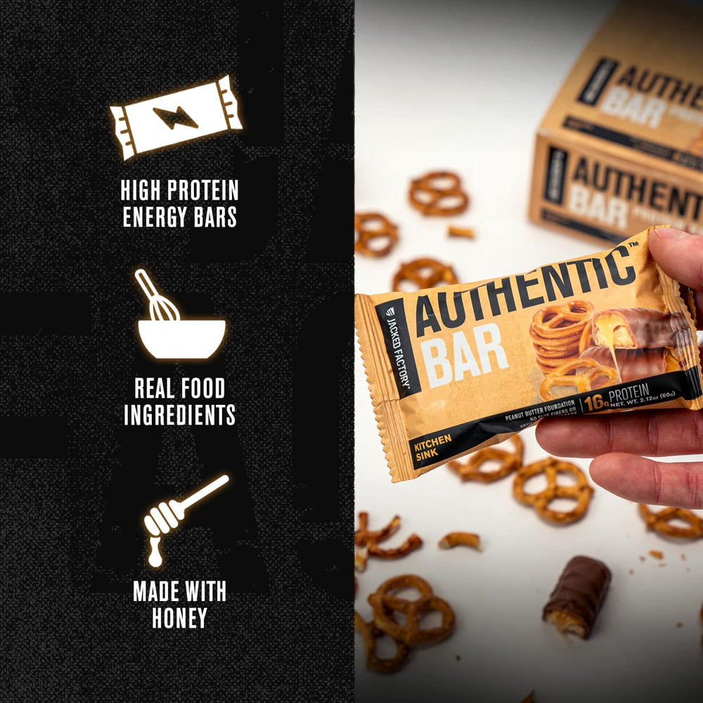 Jacked Factory Authentic Bar whey protein isolate focus for high-protein nutrition