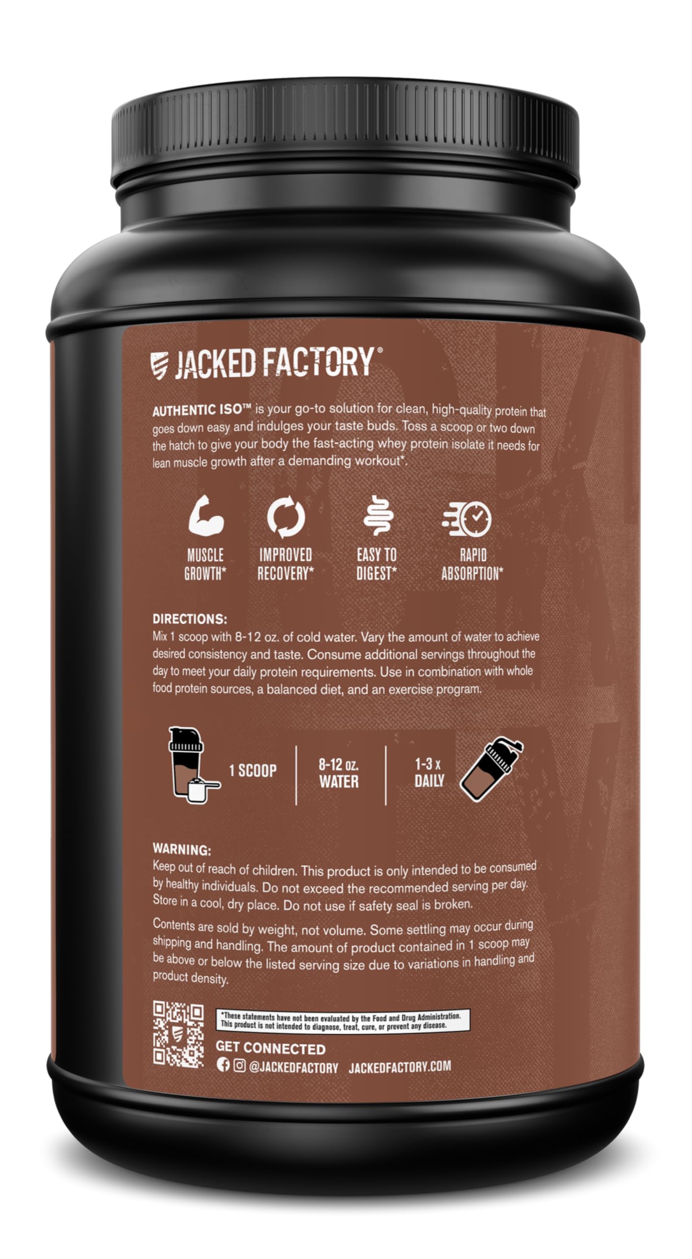 Glass of Authentic ISO shake prepared for a quick protein boost