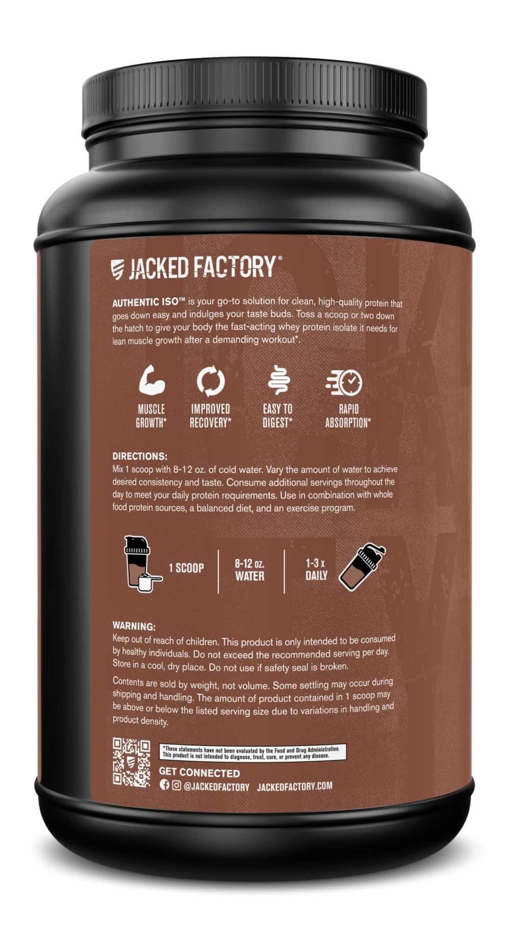 Glass of Authentic ISO shake prepared for a quick protein boost