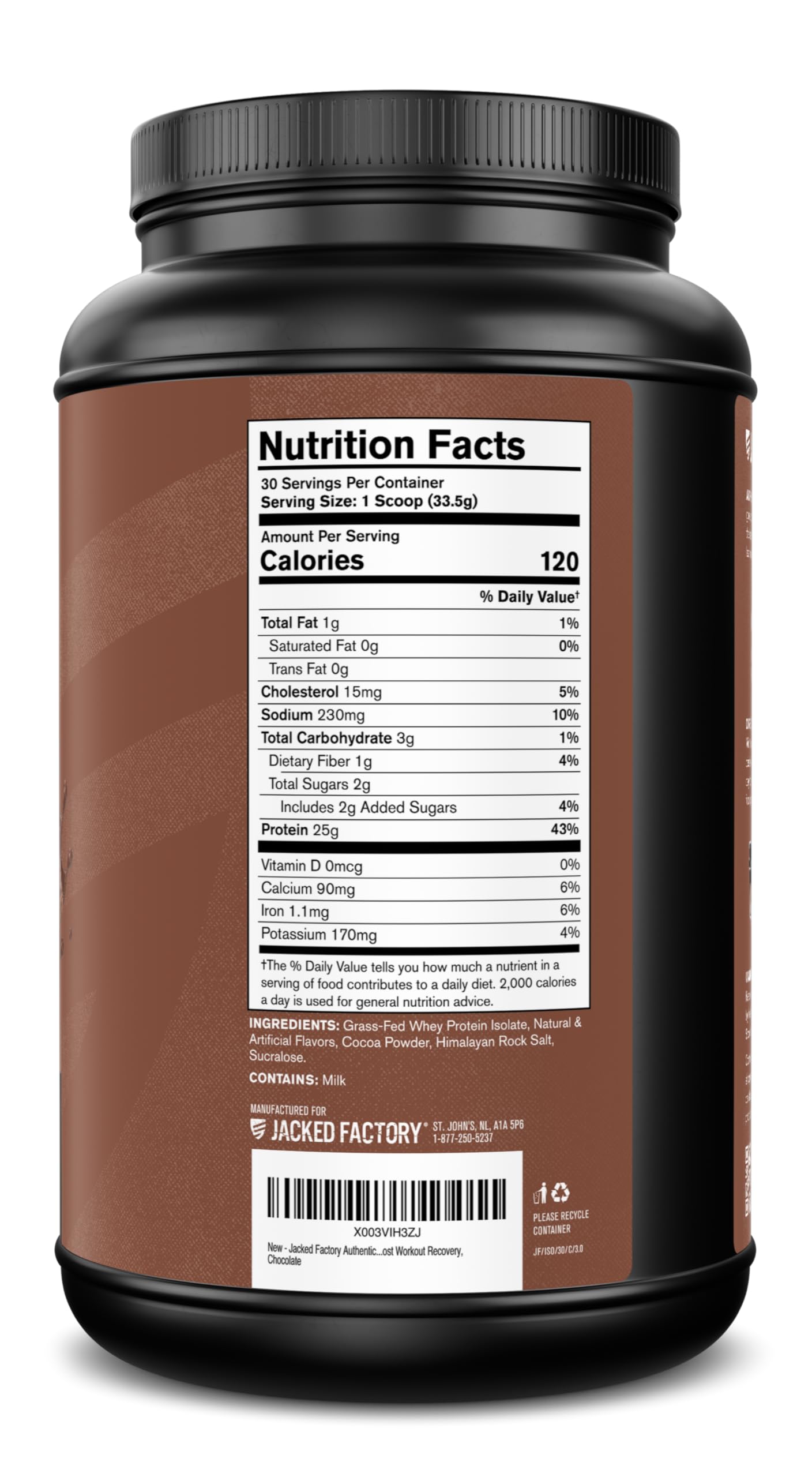 Stacked packaging of Authentic ISO showing 30 servings and value