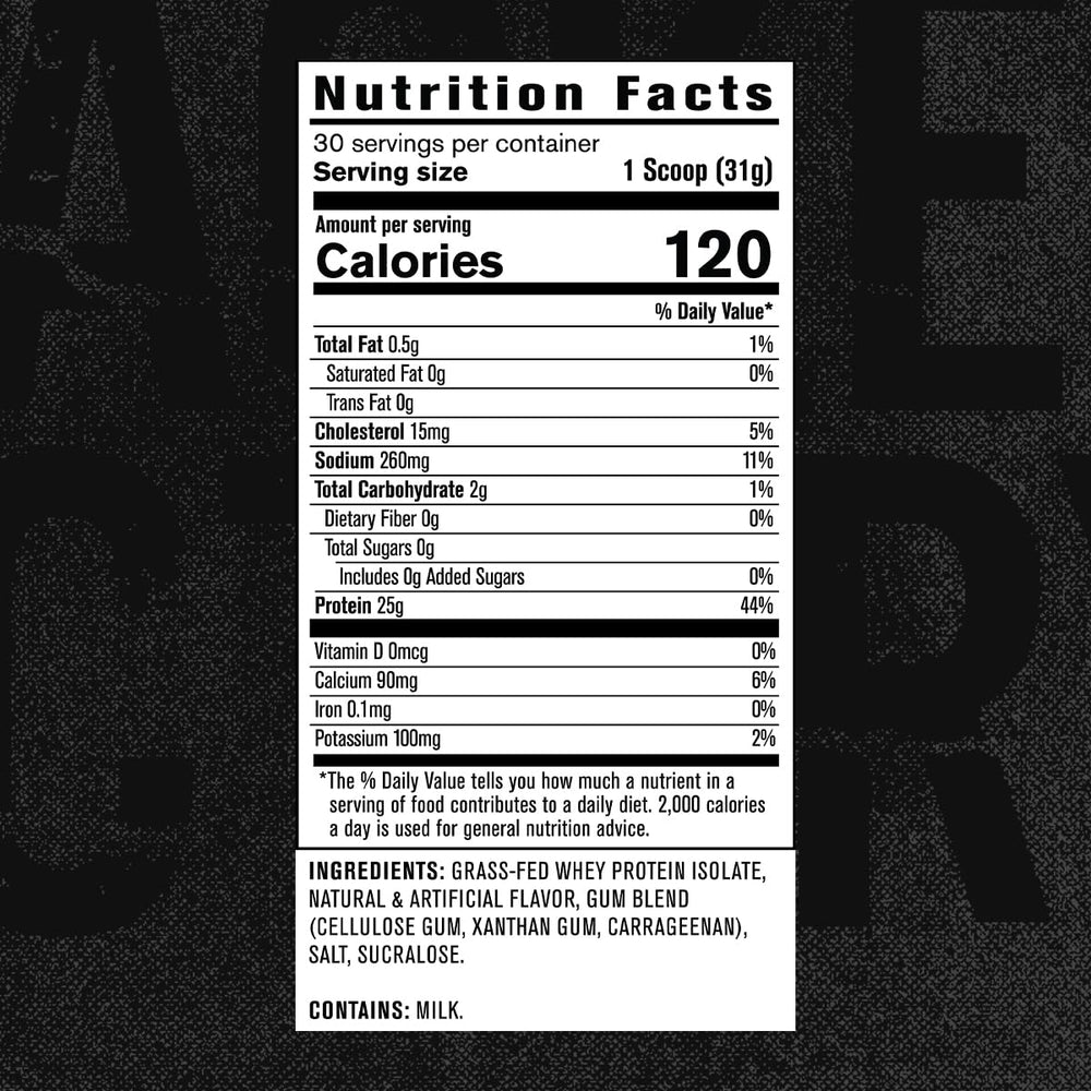 Close-up of the bottle label emphasizing quality and clean formula