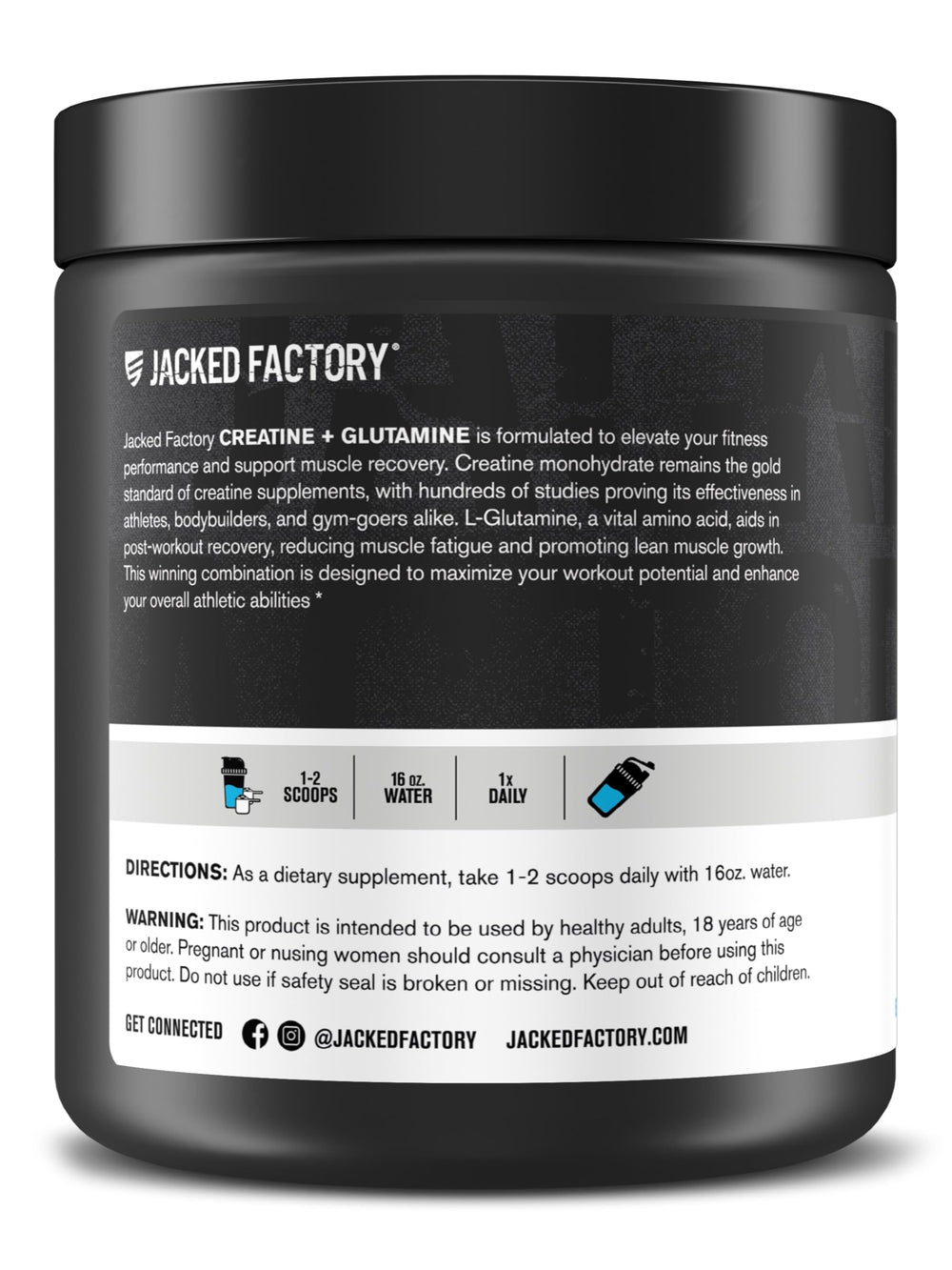 Jacked Factory Blue Raspberry powder close-up references blend and energy-supporting use cases.