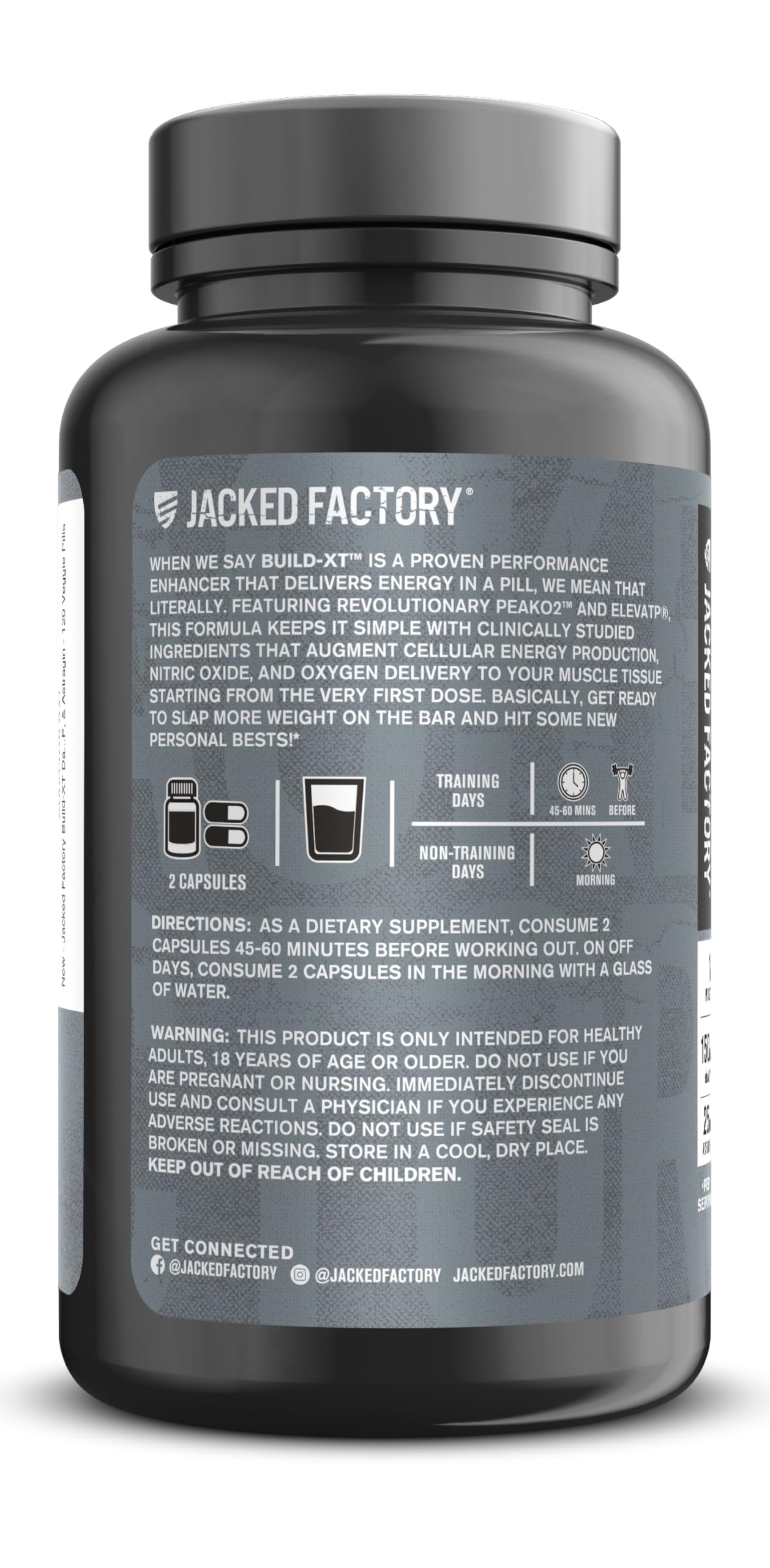 Jacked Factory Build-XT in gym scene suggests endurance during workouts