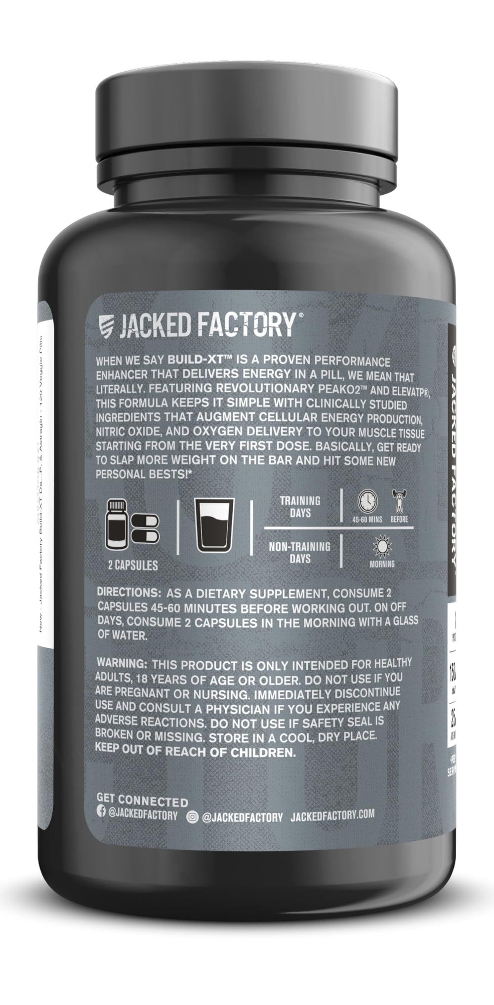 Jacked Factory Build-XT in gym scene suggests endurance during workouts
