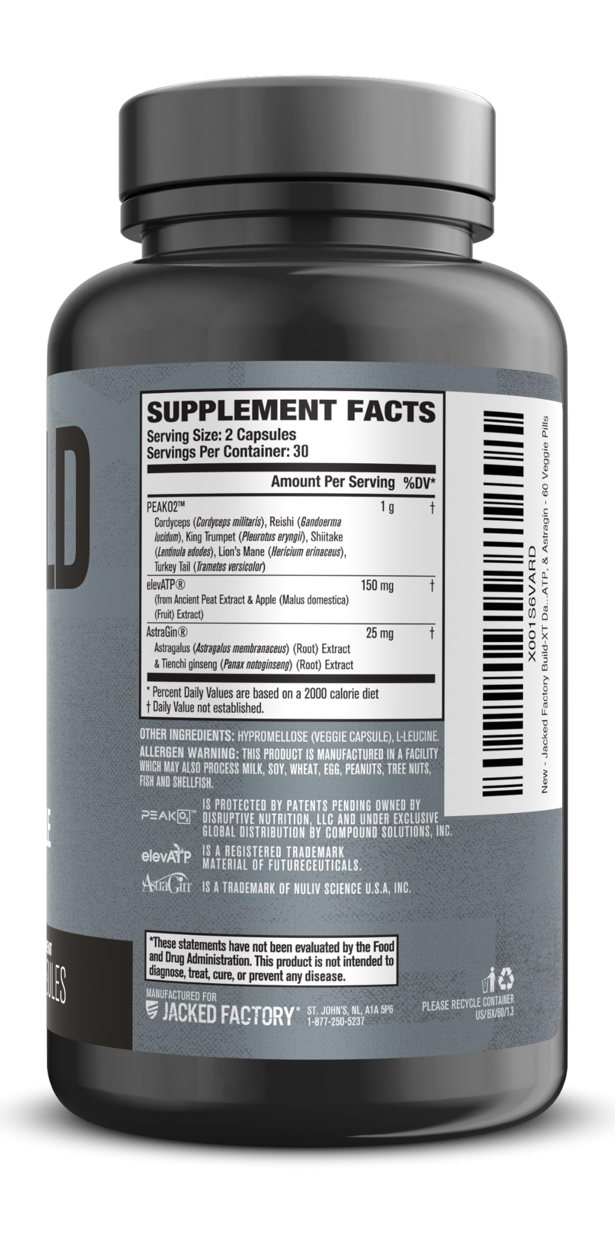 Hands measuring a dose of Build-XT capsules