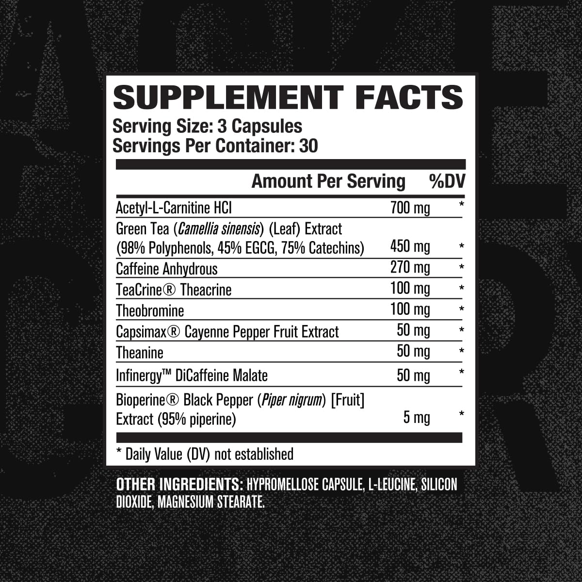 Jacked Factory Burn-XT Black tea-crine and caffeine blend powers clean energy.