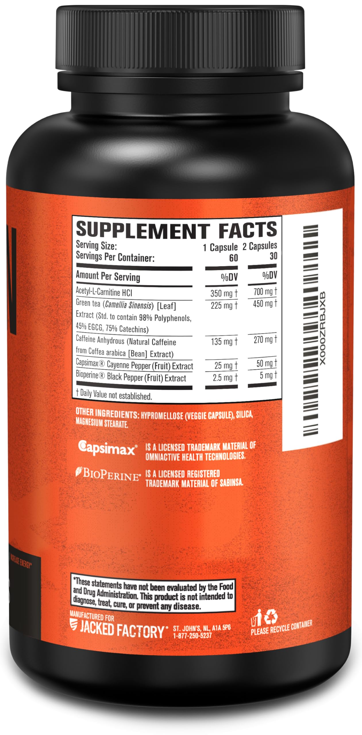 Caffeine ingredient close-up, emphasizing focus and alertness.