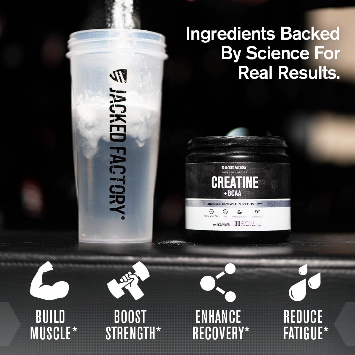Jacked Factory Fermented BCAAs with Creatine combo for workouts
