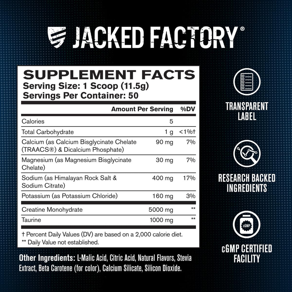 Jacked Factory Creatine Electrolytes endurance focused training scene.