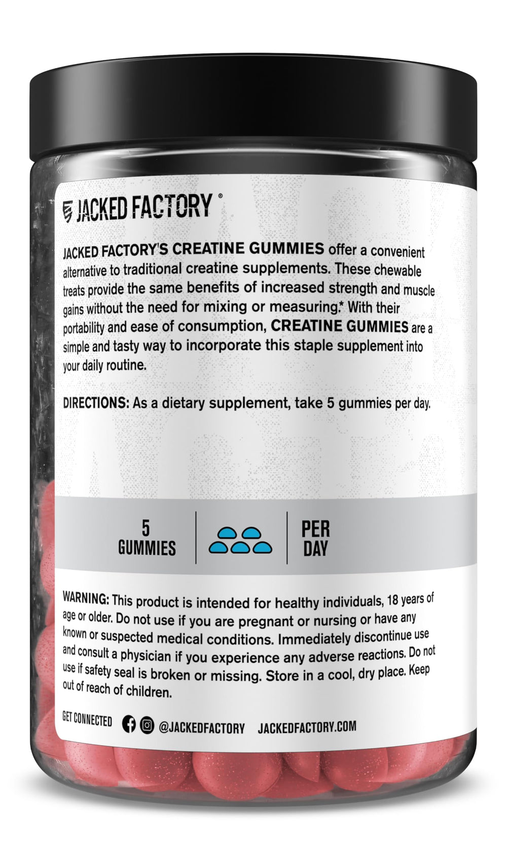 Jacked Factory Creatine Gummies travel-friendly pack ready for anywhere.