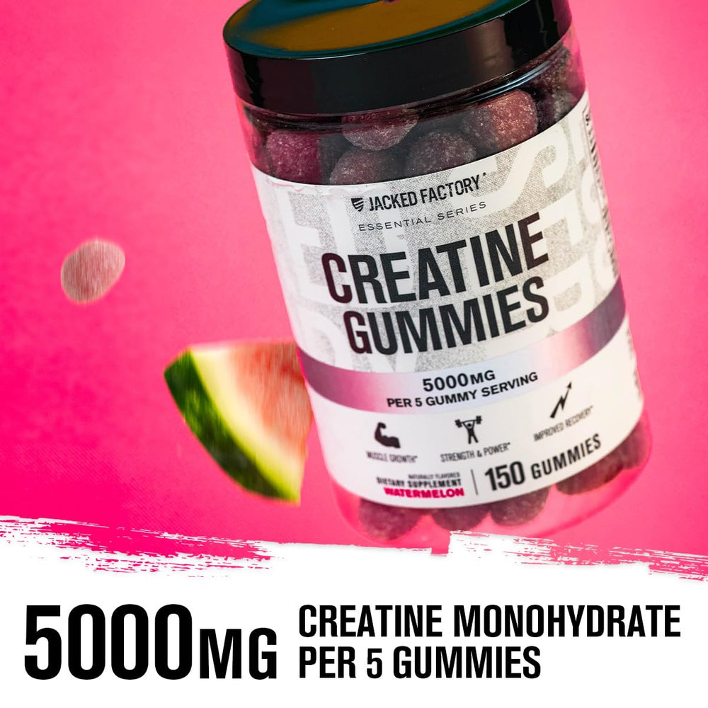 Close-up of Jacked Factory Gummies texture highlighting chewable convenience