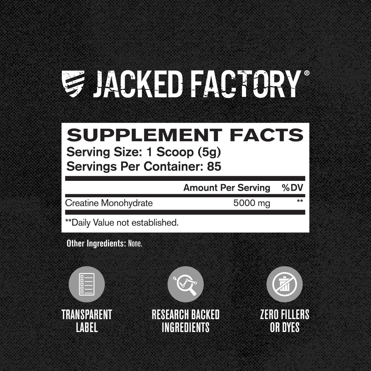 Close-up of high-purity Jacked Factory creatine monohydrate powder texture