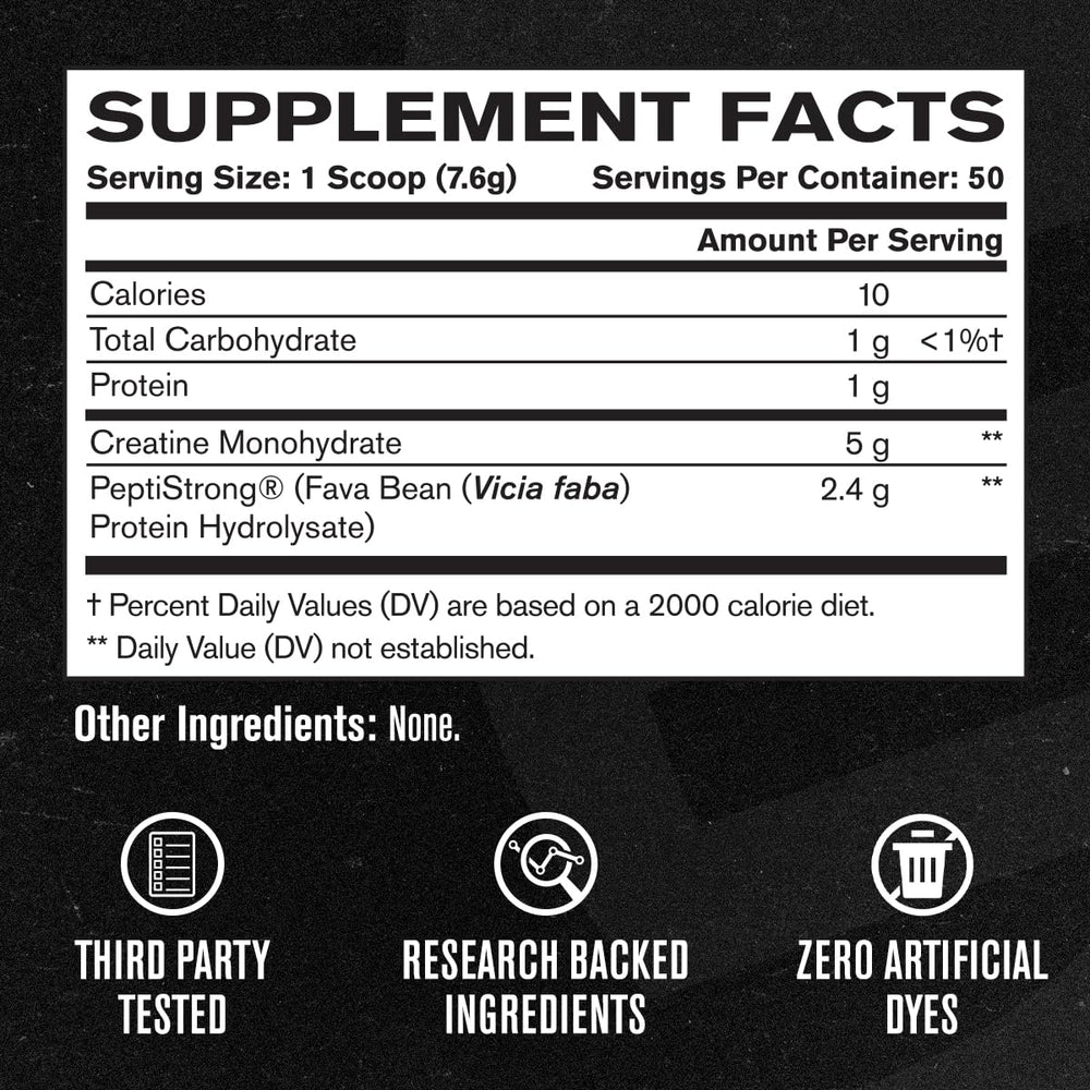 Jacked Factory label highlights vegan-friendly, cGMP facility, and third-party testing for purity.