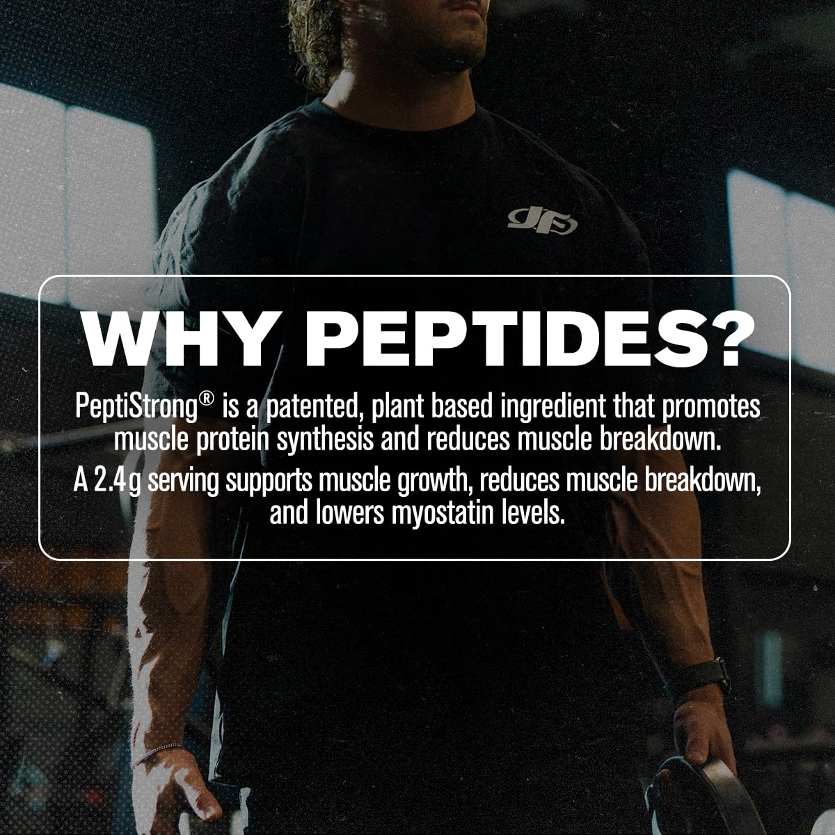 Jacked Factory Creatine + Peptides powder dissolving smoothly in water.
