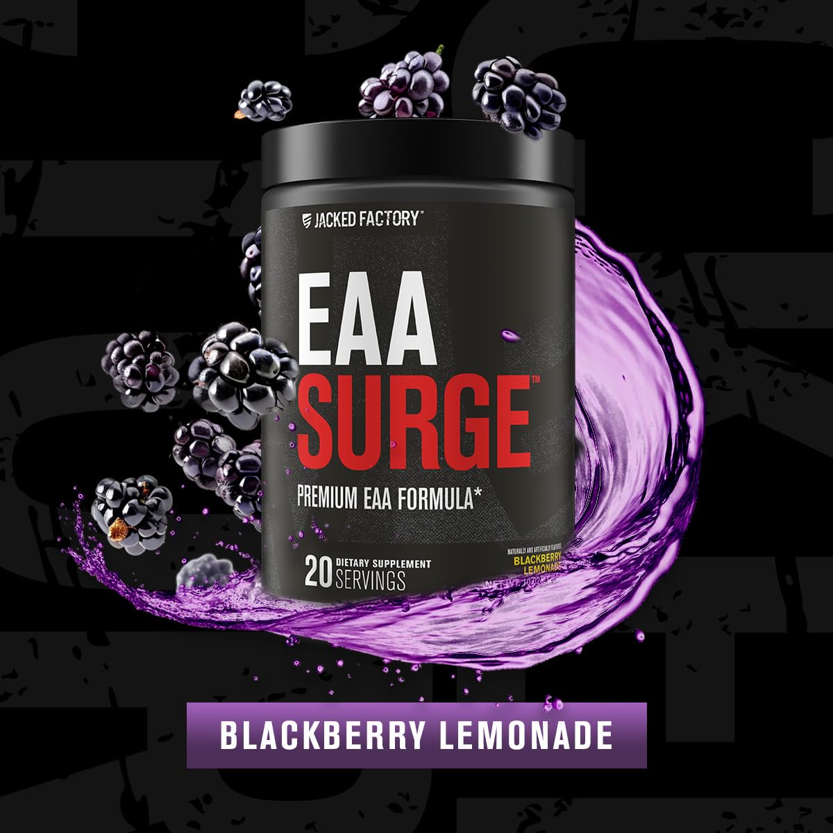 Jacked Factory EAA Surge mixed drink, refreshing flavor during training sessions.