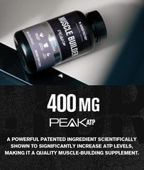 Jacked Factory Essentials Muscle Builder label shows dosage and potential benefits