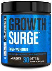 Jacked Factory Growth Surge bottle front view supports post-workout recovery.