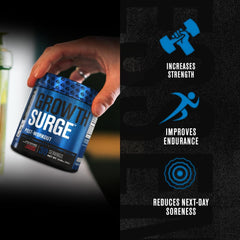 Growth Surge label highlights key ingredients and benefits.
