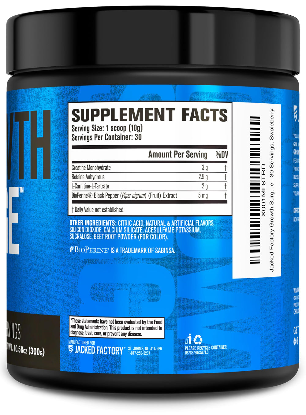Post-workout usage scene with Growth Surge mixed in water after training.