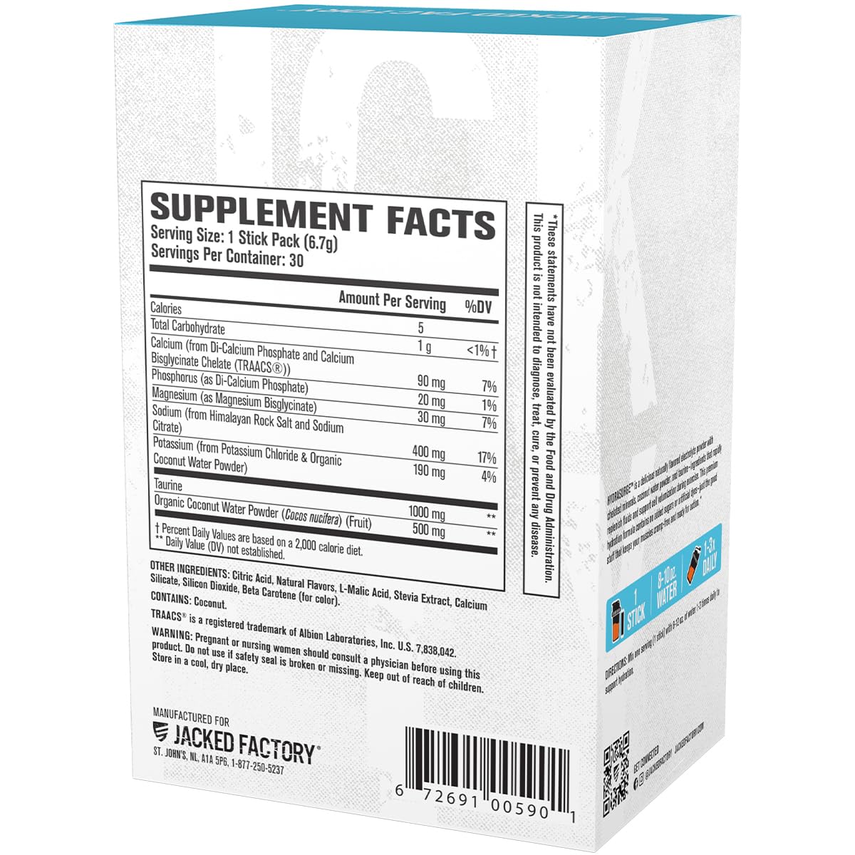 Jacked Factory Hydrasurge CGMP facility seal indicating quality production