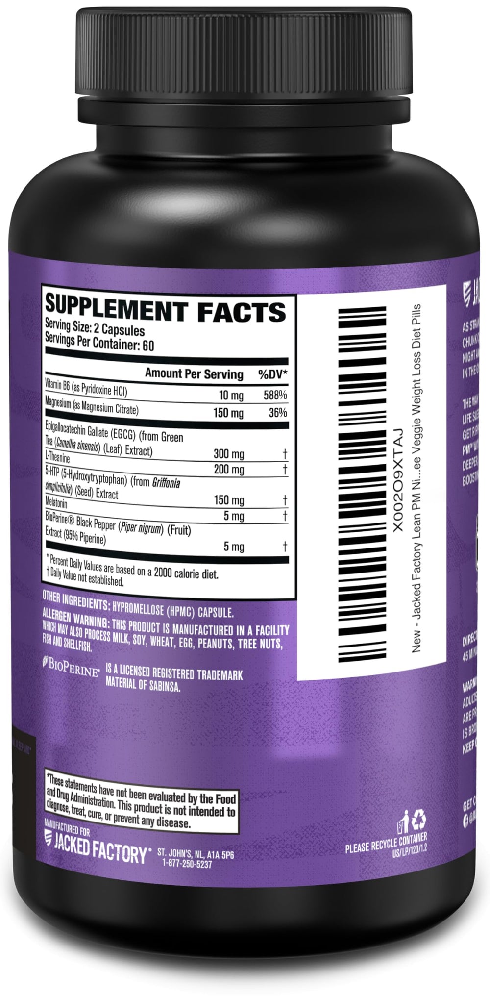 Jacked Factory Lean PM product in cart on checkout shelf