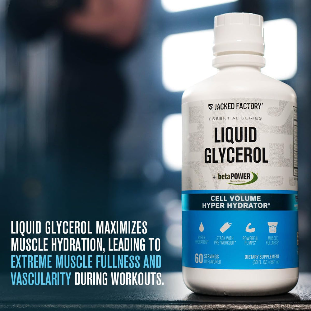 Jacked Factory Liquid Glycerol pump visual highlights fuller muscles during workouts.