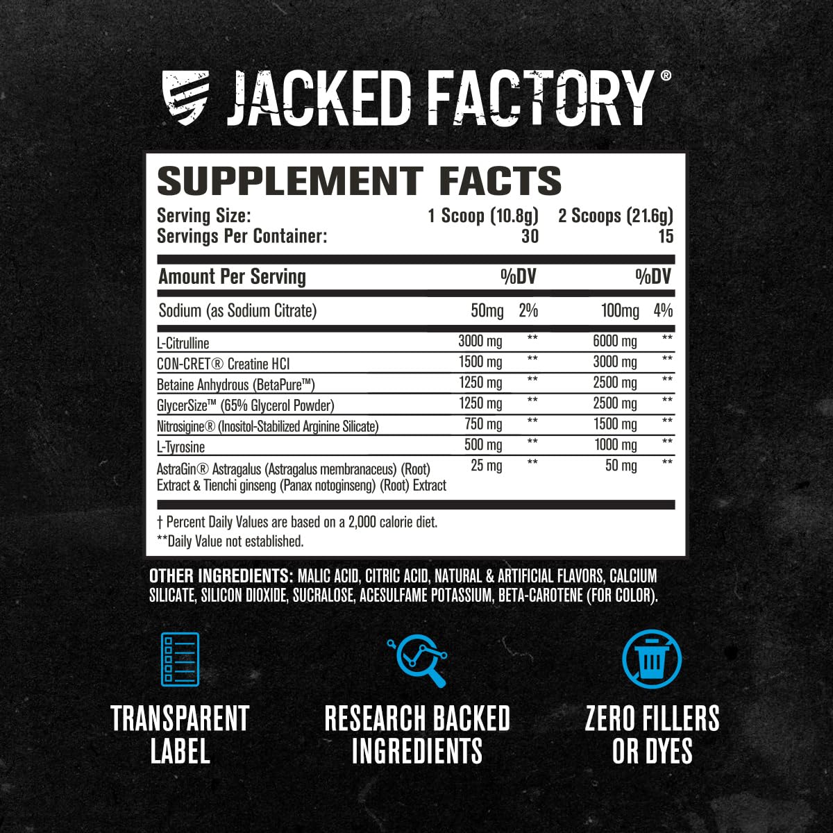 Nitric Surge ingredients-con-cret closeup emphasizes Con-Cret creatine for strength support.