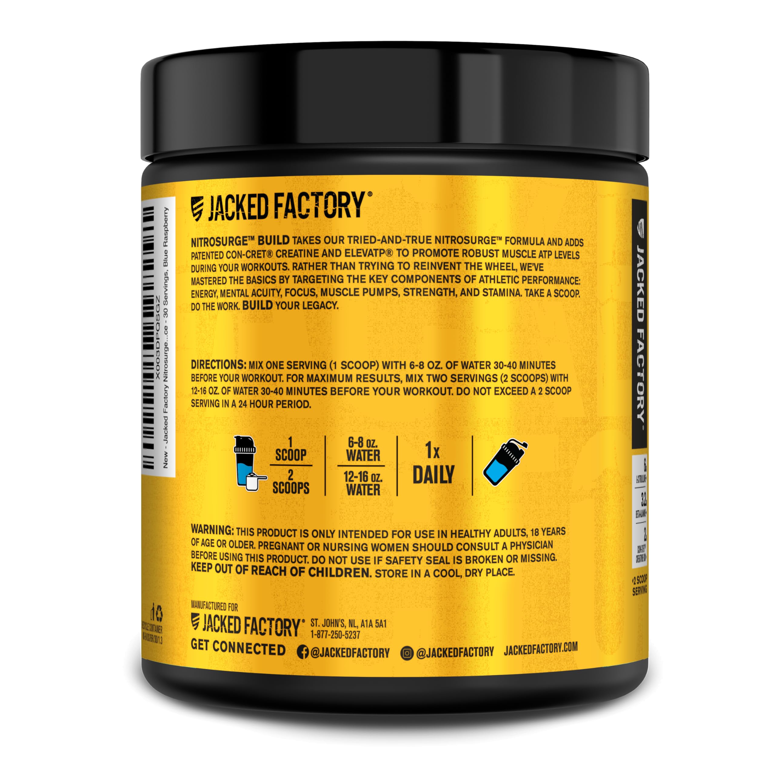 Blue raspberry flavor scoop poured into a shaker.