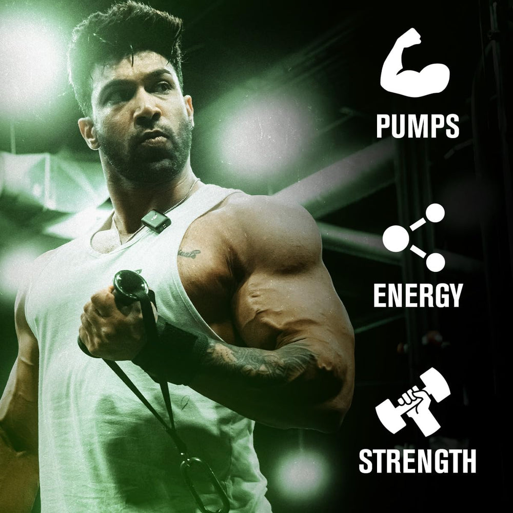 Close-up of Nitrosurge ingredient panel with L-Citrulline and Beta-Alanine for pumps