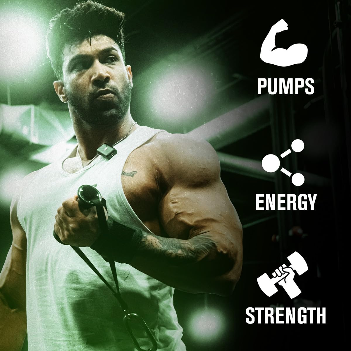 Ingredients panel shows L-Citrulline and Beta-Alanine for NO support.