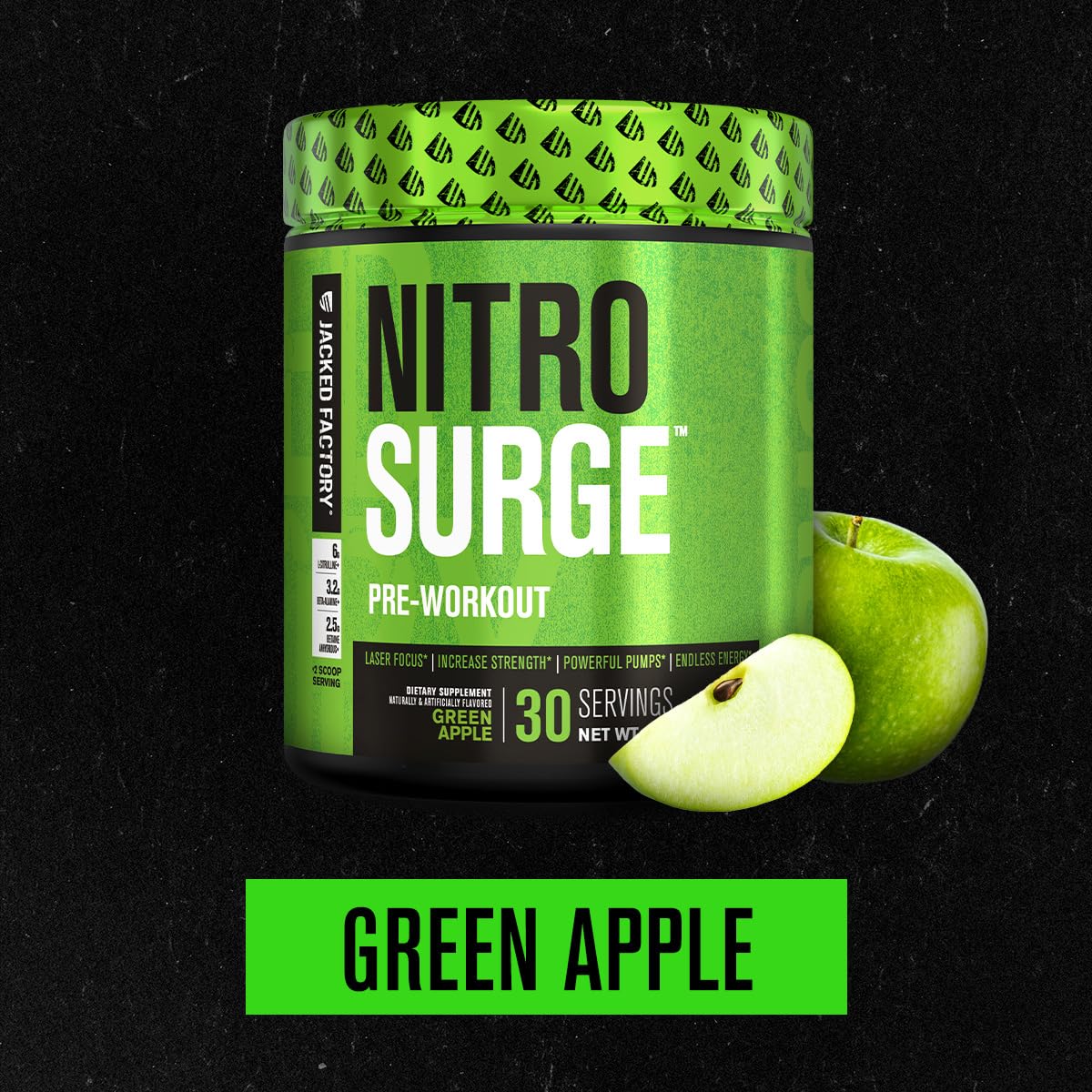 Jacked Factory Nitrosurge pre-workout setup illustrates gym-ready routine.